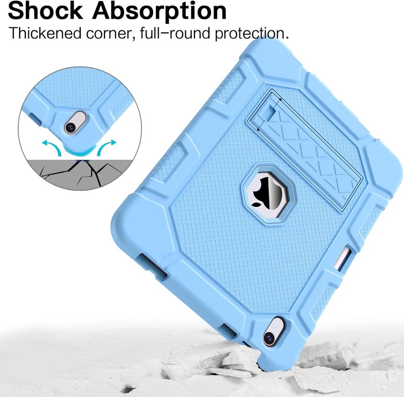 Azzsy Case for iPad (A16) 11th Generation 11 Inch 2025 / iPad 10th Generation 10.9 Inch 2022, [Built-in Pencil Holder] Heavy Duty Shockproof Rugged Protective Case, Sky Blue - Image 5
